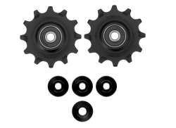 Trivio Pulley Wheels 12/12T Chromo Bearings - Black