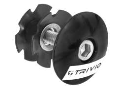 Trivio Topcap And Starnut 1-1/8&quot; 알루미늄 - 블랙