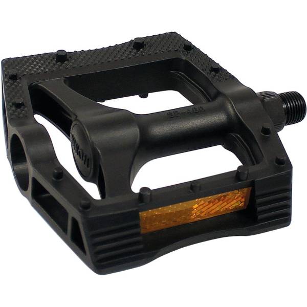 Pedali Union Per Scooter Solex - 9/16" - Piattaforma Bianca In Plastica Con Riflettori - Coppia