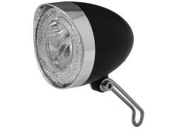 Union Retro Headlight LED Hub Dynamo - Black/Chrome