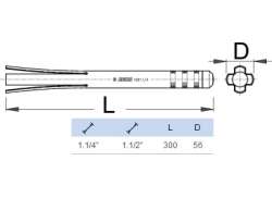 Unior 1681.1/4 Styrelagerkopp Avdrager 1-1/2" 1-1/4" - Svart