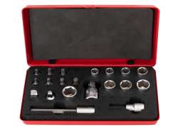 Unior 1782 Bit Set/Socket Set 20-Parts - Red/Black