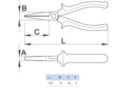 Unior ダック ビル プライヤー ワイド 160 mm