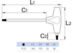 Unior Hex Key Torx T Model T27