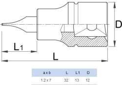 Unior 帽 平 1/4" 7mm