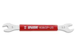 Unior Pinna-Avain 5/5.5mm - Punainen/Hopea