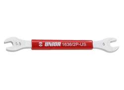Unior Спицевый Ключ 5.5/6mm - Красный/Серебряный