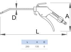 Unior 圧縮エアガン PVC 260mm