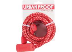Urban Proof Kaapelilukko Punottu 15mm x 150cm - Punainen