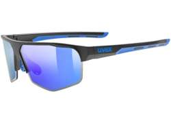 Uvex Axos Conjunto &Oacute;culos De Ciclismo Mirror Azul - Matt Preto