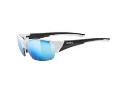 Uvex Blaze III Cycling Glasses Mirror Blue - Matt Black/Whit