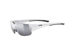 Uvex Blaze III 骑行眼镜 LiteMirror 银色 - 黑色/白色