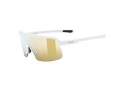 Uvex Dyrt Radsportbrille Mirror Gold - Matt Weiß