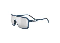 Uvex Esntl Epic Cycling Glasses Mirror Silver - Mat Blue