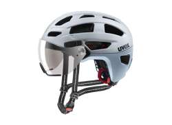 Uvex Finale Visor サイクリング ヘルメット マット シルバー - 52-57 cm