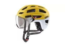 Uvex Finale Visor サイクリング ヘルメット Sunbee/マット Cloud - 52-57 cm