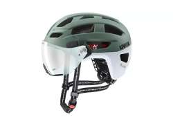 Uvex Finale Visor V Casco Ciclista Moss Verde/Cloud Moss Groen/Cloud