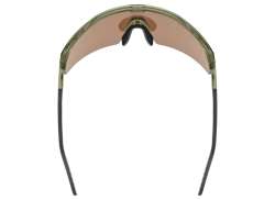 Uvex Flowline Cycling Glasses Mirror Gold - Mat Olive