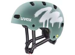 Uvex Kid 4 Estilo Mips Capacete Infantil Spray Sage Verde - 51-55 cm