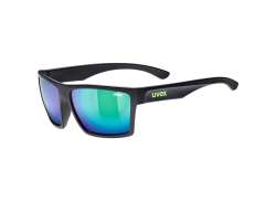 Uvex LGL 29 S3 Cycling Glasses Mirror Green - Black Matt