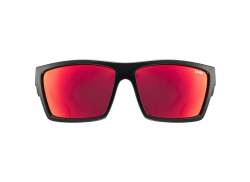 Uvex LGL 29 S3 Cycling Glasses Mirror Red - Matt Black