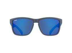 Uvex LGL 39 사이클링 안경 Mirror 블루 - 매트 그레이 블루