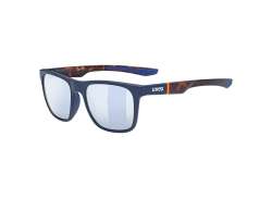Uvex Lgl 42 Okulary Rowerowe Mirror Srebrny - Mat Niebieski/Havanna