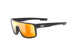 Uvex LGL 51 Cycling Glasses Mirror Red - Matt Black