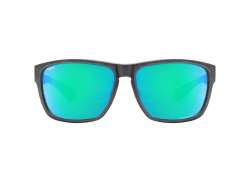 Uvex LGL Ocean P Cycling Glasses Mirror Blue - Matt Black
