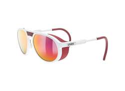 Uvex MTN Classic P Glasses Mirror Red - Matt White Blue