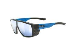 Uvex Mtn Style P Cycling Glasses Mirror Blue - Black/Matt Bl