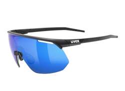Uvex Pace One Cycling Glasses Mirror Blue - Matt Black