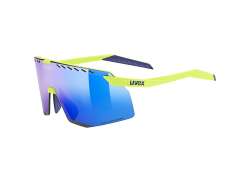 Uvex Pace Stage CV Cycling Glasses Buzzy Blue - Matt Yellow