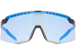 Uvex Pace Stage CV Cycling Glasses Mirror Blue - Mat Black