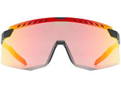 Uvex Pace Stage CV Fietsbril Mirror Rood - Mat Zwart
