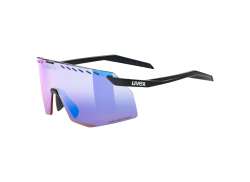 Uvex Pace Stage CV Radsportbrille Mirror Blau - Matt Schwarz