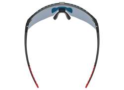 Uvex Pace Stage Fietsbril Mirror Rood - Mat Zwart