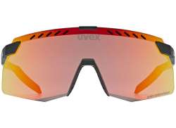 Uvex Pace Stage S CV Fietsbril Mirror Rood - Mat Zwart