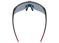 Uvex Pace Stage S Cycling Glasses Mirror Red - Mat Black