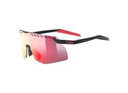 Uvex Pace Stage S Radsportbrille Mirror Rot - Matt Schwarz
