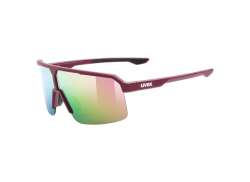 Uvex Ramp Cycling Glasses Mirror Pink - Mat Burgundy