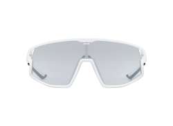 Uvex Skyryse V Cycling Glasses Mirror Silver - Mat White