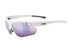 Uvex Sportstyle 115 Cycling Glasses Mirror Silver - White