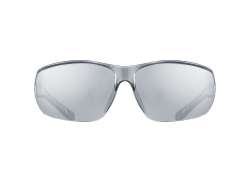 Uvex Sportstyle 204 Fietsbril Mirror Zilver - Zwart Wit