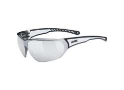 Uvex Sportstyle 204 Sykkelbriller Mirror S&oslash;lv - Svart Hvit