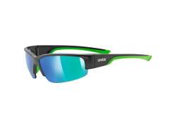 Uvex Sportstyle 215 Cycling Glasses Green - Matt Black