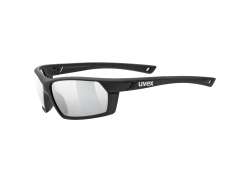 Uvex Sportstyle 225 Radsportbrille Litemirror - Matt Schwarz