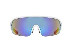 Uvex Sportstyle 227 Cycling Glasses Mirror Blue - Matt White