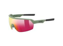 Uvex Sportstyle 227 Cycling Glasses Mirror Red - Olive Matt