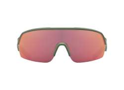 Uvex Sportstyle 227 Lunettes Mirror Rouge - Olive Mat